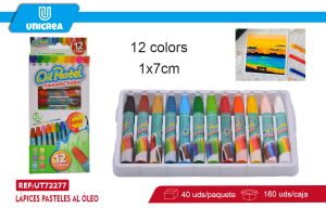 Lápices Pasteles Al Oleo 12 COLORES