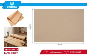 25 Pliegos Papel Kraft 80G 80X100CM