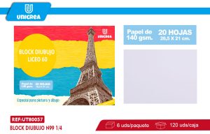 BLOCK DIUBUJO LICEO 60 140G 20HOJAS