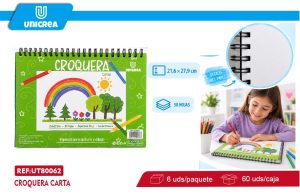 CROQUERA CARTA 80G 50HOJAS