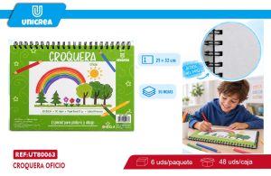 CROQUERA OFICIO 80G 50HOJAS