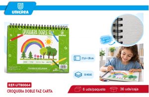 CROQUERA DOBLE FAZ CARTA 180G 50HOJAS