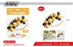 SET DE GLOBOS CADENA 24PCS