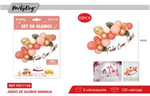 SET DE GLOBOS CADENA 22PCS