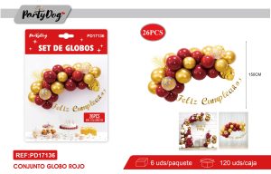SET DE GLOBOS CADENA 26PCS
