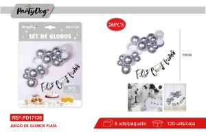 SET DE GLOBOS CADENA 26PCS