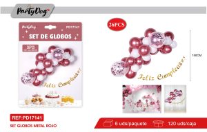 SET DE GLOBOS CADENA 26PCS