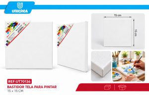 BASTIDOR ALGODON PARA PINTAR 280G 15*15CM