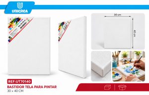 BASTIDOR ALGODON PARA PINTAR 280G 30*40CM