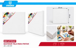 BASTIDOR ALGODON PARA PINTAR 280G 20*20CM