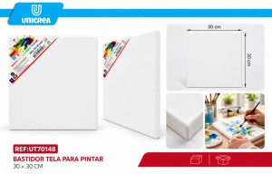 BASTIDOR ALGODON PARA PINTAR 280G 30*30CM