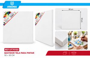 BASTIDOR ALGODON PARA PINTAR 280G 50*50CM