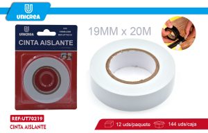 CINTA AISLANTE BLANCA 1.9CMX20M