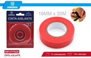 CINTA AISLANTE ROJA 1.9CMX20M