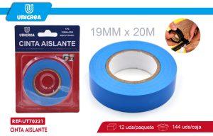 CINTA AISLANTE AZUL 1.9CMX20M