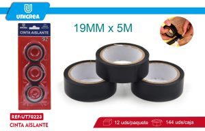 CINTA AISLANTE NEGRA 1.9CMX5M 3PCS
