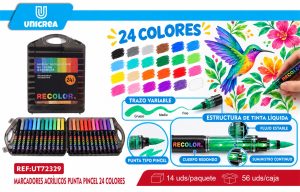 Marcadores Acrílicos Punta Pincel 24 COLORES