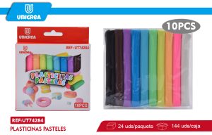 PLASTICINAS PASTELES COLORES 10PCS