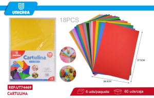 Cartulina Colores 37.5X26.5CM 18PCS
