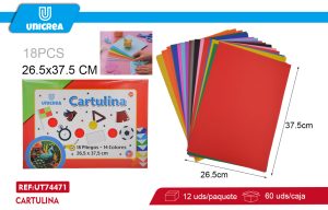 PACK 6 Cartulina Colores 37.5X26.5CM 18PCS
