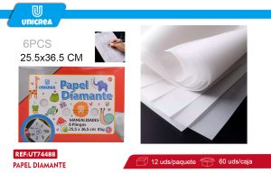 PACK 12 DE ESTUCHE PAPEL DIAMANTE 25.5X36.5CM 6PCS