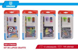 SET DE LAPICES GRAFITO HB 4PCS