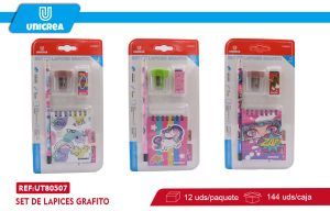 SET DE LAPICES GRAFITO HB 4PCS